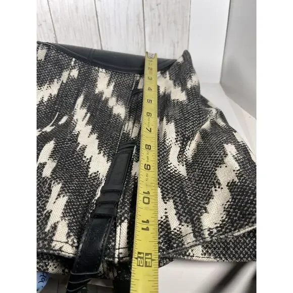 Lucky brand Shoulder Women Bag Zig Zag Zebra Canvas Pattern - Picture 6 of 7